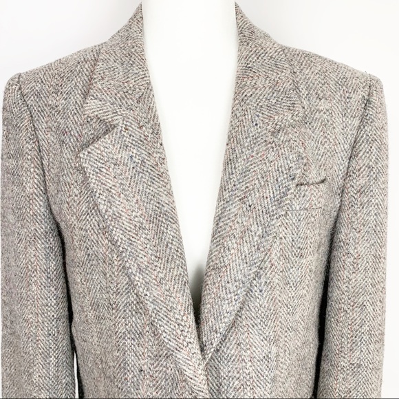 RICHARD EVANS Vintage Tweed Blazer Sz 14 - Picture 3 of 10